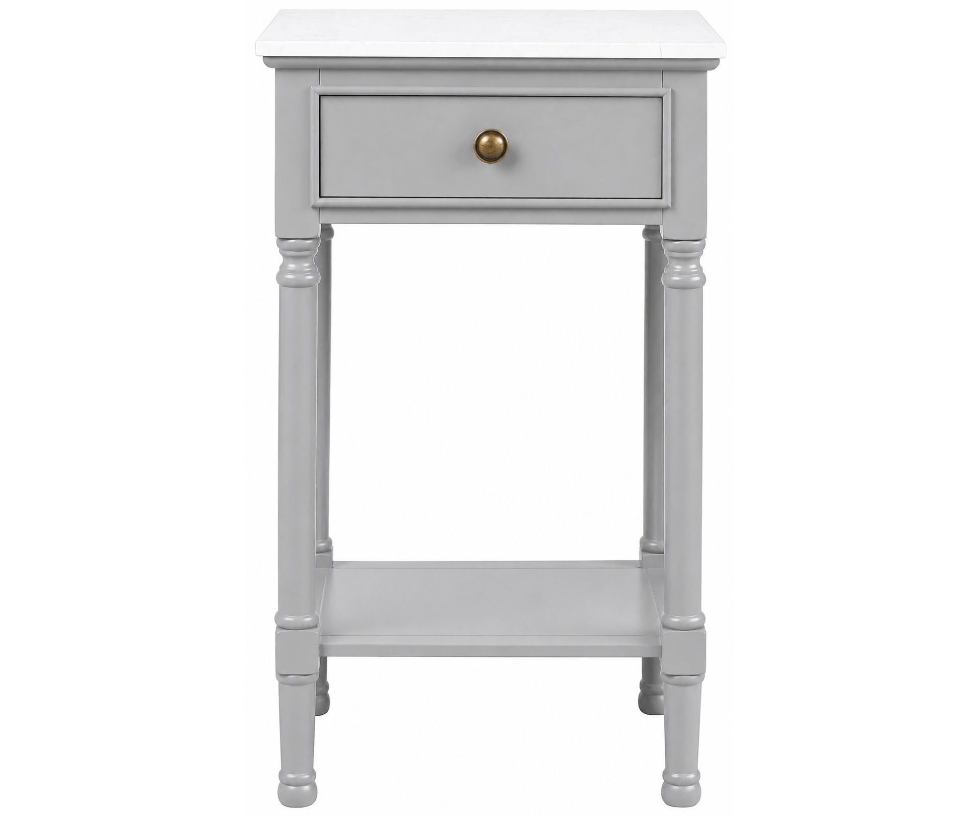 Hugo Side Table with One Drawer and Marble Top