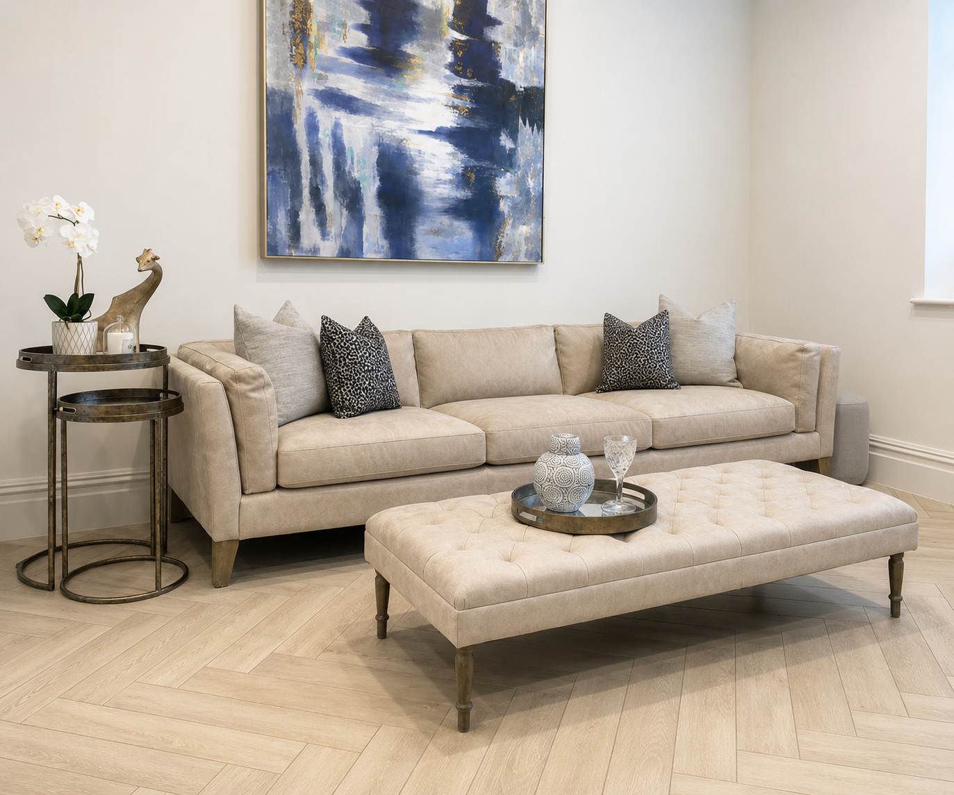 DISCONTINUED - Soho 4 Seater Sofa in Clay Leather