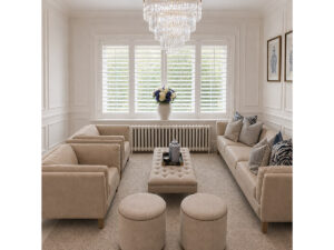 EX-DISPLAY - Soho 4 Seater Sofa, Pair of Soho Armchairs in Linen & Pair of Amelia Stools in Linen
