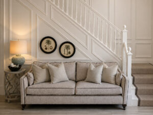 EX-DISPLAY - Clara Mini 3 in Grassetto Ivory and Opium Moonstone fabric