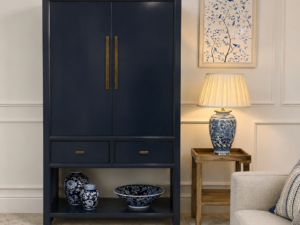 DISCONTINUED FINISH - Oriental Style Mei 2 Door Cabinet in Indigo