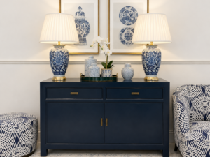 DISCONTINUED FINISH - Oriental Style Mei 2 Door 2 Drawer Sideboard in Indigo