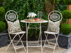 Varberg Bistro Set & 2 Kandara Feather Filled Cushions