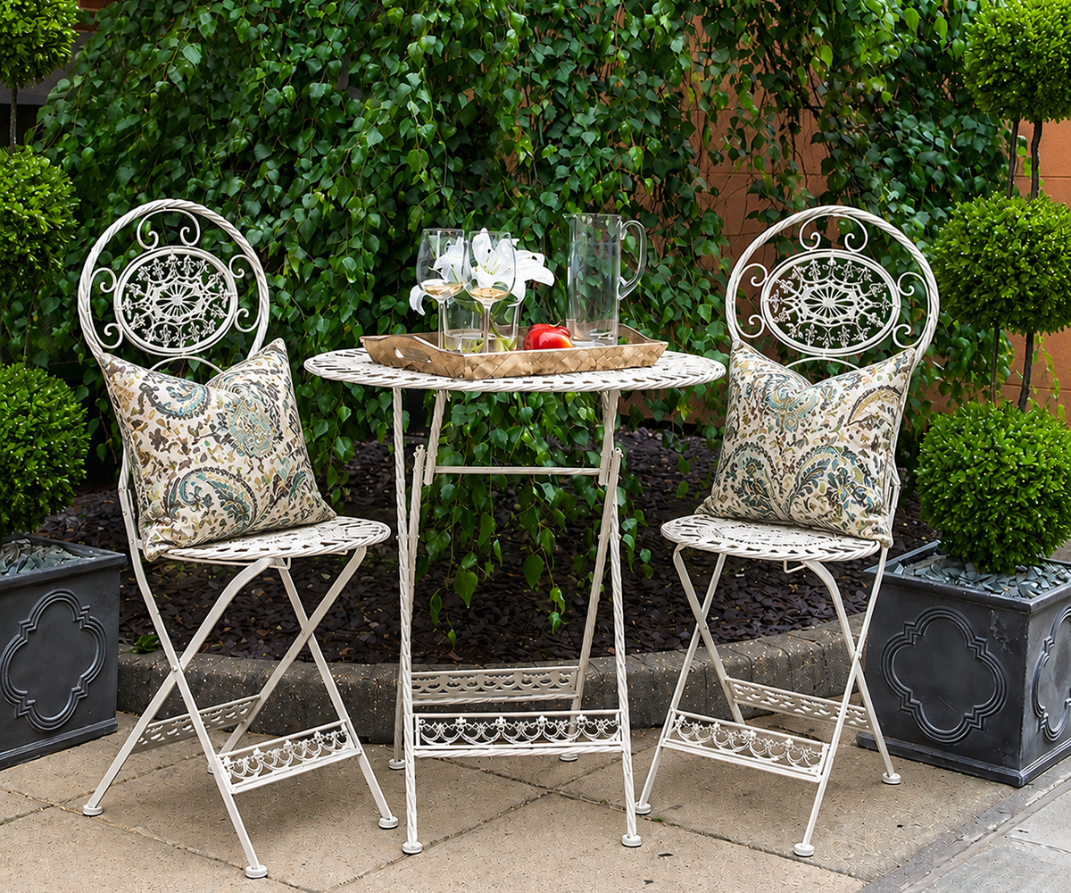 Varberg Bistro Set & 2 Kandara Feather Filled Cushions